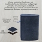 Preview: flevado Geldbörse Unisex Damen Herren Echt Leder RFID Schutz Blau